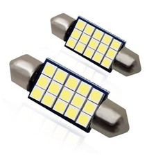 2 Pcs Led Car Bulb 1.6in 2835 Led Dome Light Led Interior Lights White