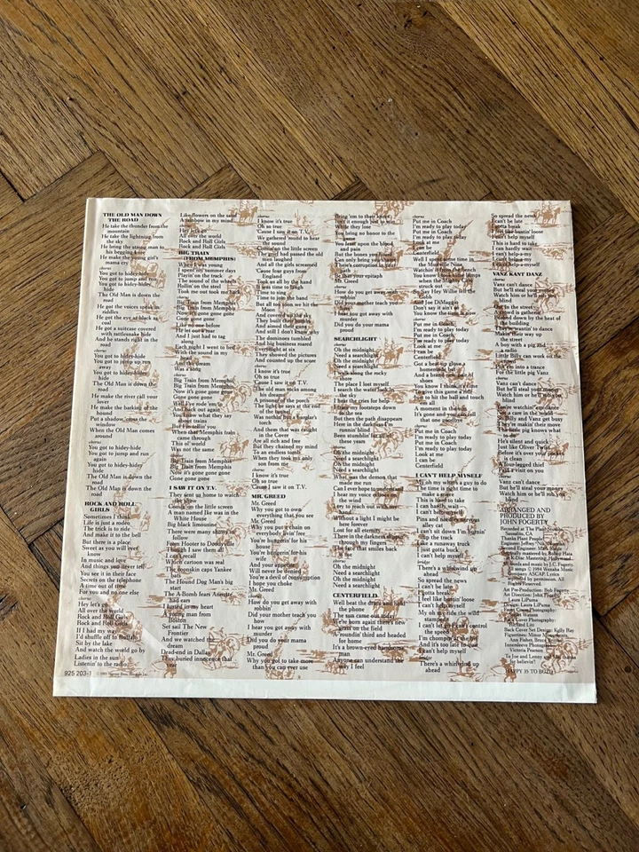 John Fogerty - Centerfield 12" Vinyl LP Warner Bros. Germany 1985 With Inner - Image 3 of 4