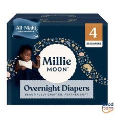 Millie Moon Disposable Overnight Diapers - Size 4 - 58ct: Wetness Indicator