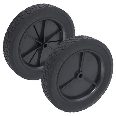 CheeMuii 10 Inch Lawn Mower Wheels 2 Pcs 10'' Black 10 IN - 2 PCS, black