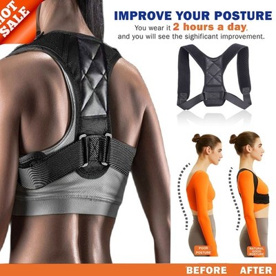 Back Posture Corrector Clavicle Spine Back Belt Adjustable Unisex Upper Back