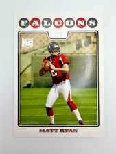 #331 Matt Ryan Helmet On Falcons [Rookie] 2008-09 Topps Football Card Near Mint. rookie card picture