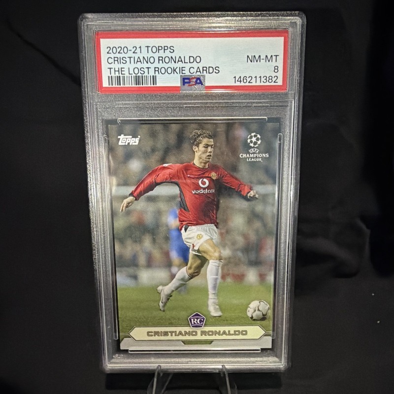 Topps 2020-21 The Lost Rookie Cards Cristiano Ronaldo CR-34 Rookie PSA 8