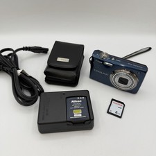 Nikon COOLPIX S630 Digital Camera - Blue - 12MP 7x Optical - Bundle Deal - Nice