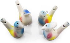 4PCS Ceramic Water Bird Whistle Toys with Hanging Rope - Kids Birthday  Party G