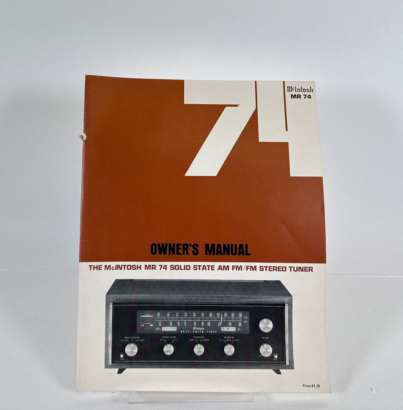Vintage Original McIntosh MR-74 MR74 Owners / User Manual