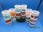 Vintage Anchor Hocking Collection of 6 Antique Auto Tumblers 5 Different Years