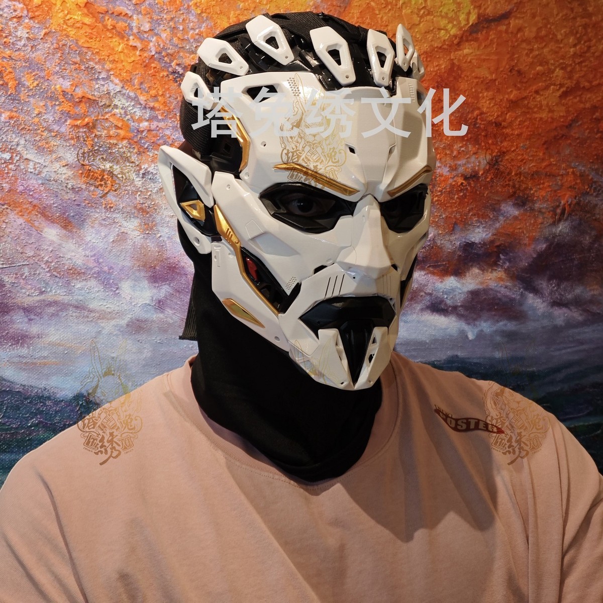 Cyberpunk Wizard Mask Cosplay Resin Customizable Wearable Helmet
