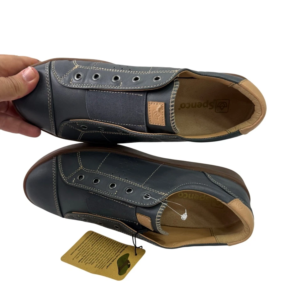 Spencer 女式舒适运动鞋 11 码皮革一脚蹬全新 #M262 — 第 4/4 张图片