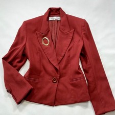 Rare Christian Dior Vintage Red Tailored Blazer Jacket Women's Size M From Japan