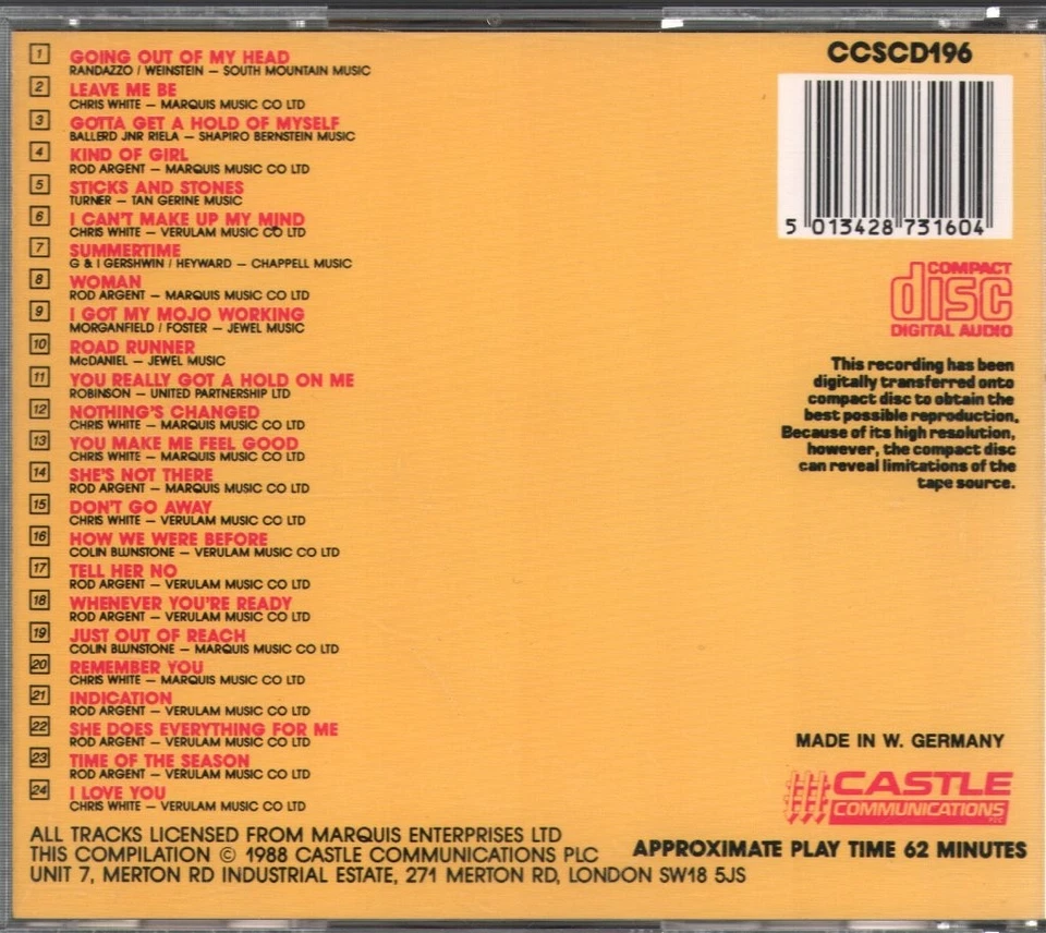 Zombies Zombies Collection CD UK Castle Communications 1988 CCSCD196 - Bild 2 von 2