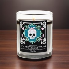 Bath  Body Works Single Wick Candle- Wicked Vanilla Woods 8oz 