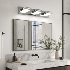 24 inch 3 Lights Modern Chrome Vanity Light Bathroom Mirror Wall Sconce Fixture