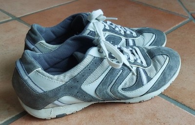 Ecco Damen Sneaker Schnürschuh Freizeitschuh Halbschuh Echtleder blau/weiss 40