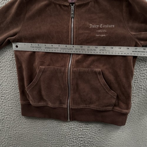 Juicy Couture x Forever 21 Womens Hoodie Brown Size Small Velour Cotton Blend - Picture 10 of 15