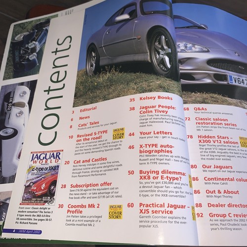 VINTAGE JAGUAR WORLD MONTHLY MAGAZINE APRIL 2002 including F/Type Poster - Picture 2 of 4