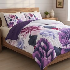Ultra Soft King Floral Comforter Set Lightweight Bedding for Stylish Retreats