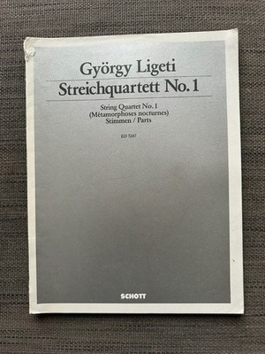 Gyorgy Ligeti: Streichquartett No 1 Score Metamorphoses nocturnes