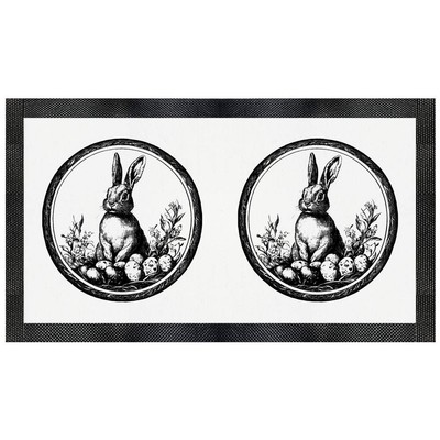 Futtermatte für Haustiere ''Osterhase mit Eiern im Kreisrahmen'' (PM00028601)