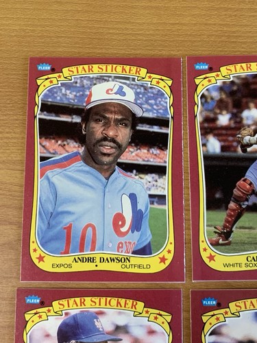 1986 Fleer Baseball Star Sticker Lot Of 8 HOFers Carter/Fisk/Dawson FREE SHIP - Picture 8 of 14