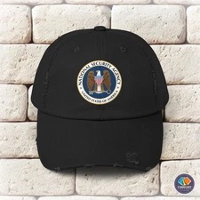 National Security Agency NSA Seal Unisex Distressed Cap