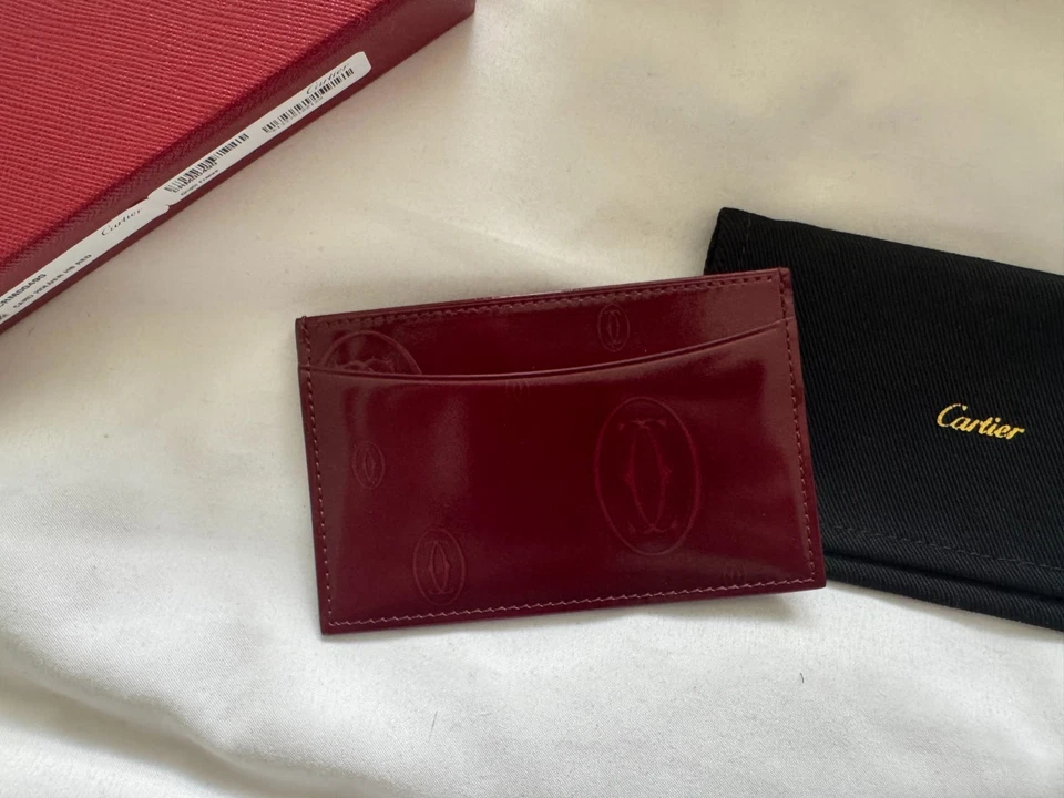 CARTIER Cardholder HB Red Luxury Designer Patent Leather Card Holder - Image 3 of 4