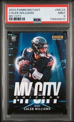 Caleb Williams - 2024 Panini Instant MY CITY Rookie Card - PSA 9 MINT