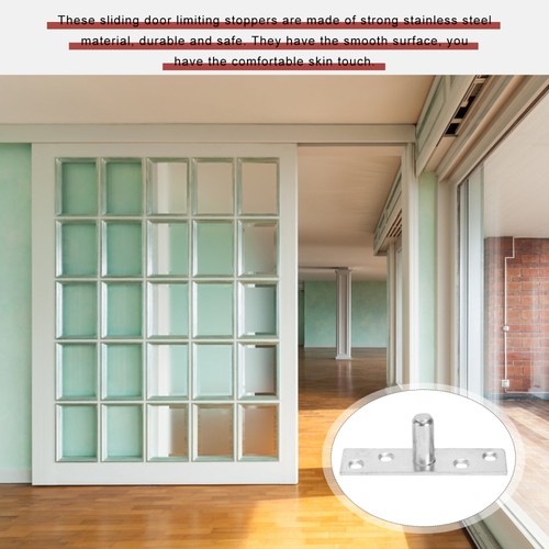 Posicionador de cojinetes de tapón limitador de puerta corredera simple de metal pequeño 2 piezas - Imagen 4 de 12