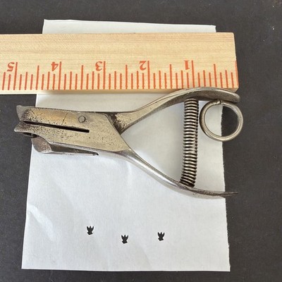 Vintage Railroad Bus Condutor's Punch Ticket Punch  5 Inch  Flower?  Shape
