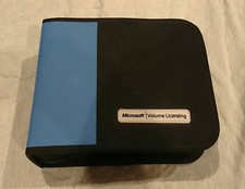 Microsoft Volume Licensing Disc CD DVD Storage Binder Zipper Carrying Case