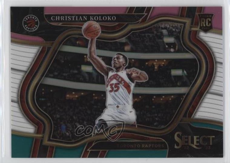 2022 Select Courtside Teal White Pink Prizm 1/49 Christian Koloko Rookie RC 0d53