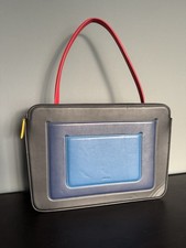 Mlouye Genuine Leather Business Bag Laptop Bag Black And Blue