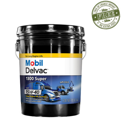 Mobil Delvac 1300 Super Heavy Duty Synthetic Blend Diesel Engine Oil 15W-40,5Gal