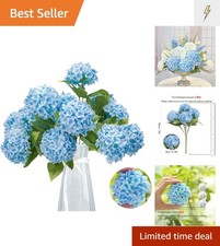13  Artificial Blue Hydrangea Bouquet - Stunning Faux Flowers for Elegant Events
