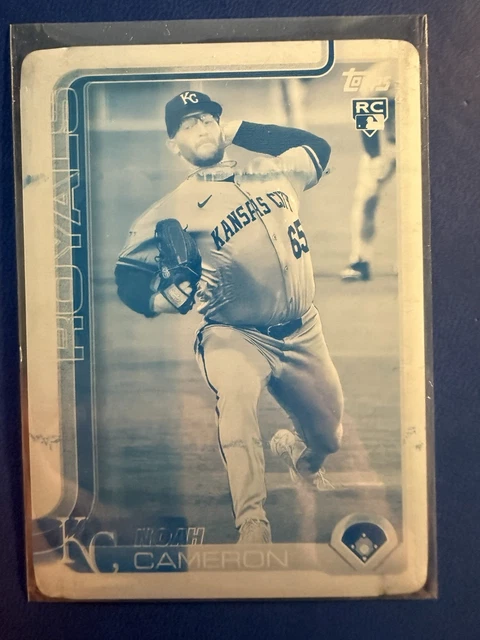2025 Topps Update Series #US65 Noah Cameron RC Cyan Printing Plate 1/1