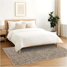 Koeckritz Starlight Berber Rug – Bravado Burgundy Beige Area Carpet for Bedroom