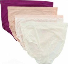Breezies Silky Knit Full Brief Panties Set of 4-Boho Blooms-Large-NEW-A382452