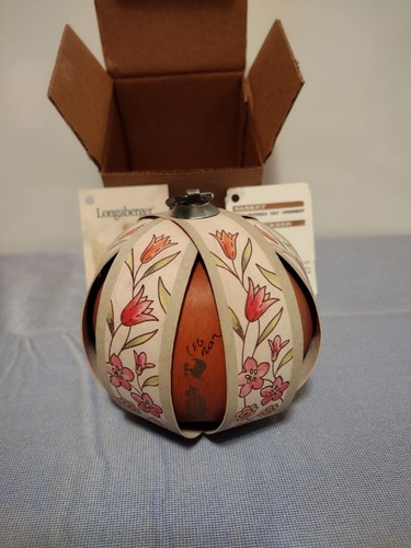 LONGABERGER 2012 MOTHER'S DAY NIB USA Ornament Round Splint Weave #12397 w/ Tag - Picture 4 of 17