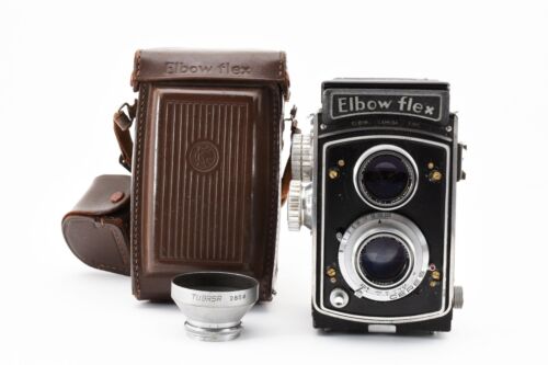 🚀🎁《EXC+5 in CASE》 Elbow Flex TLR 80mm F3.5 TLR 6x6 Film Camera From JAPAN