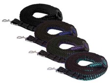 New! 25' long FLAT BRAIDED NYLON LUNGE LINE w/ Snap Rubber stopper, 4 COLORS!