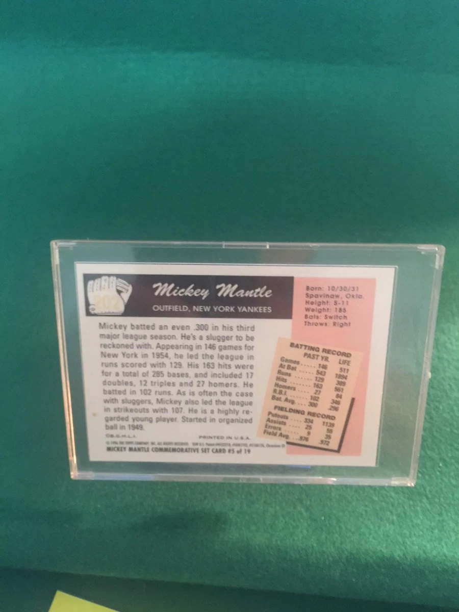  1996 Stadium Club Mantle Baseball Card #MM2 Mickey Mantle :  Collectibles & Fine Art