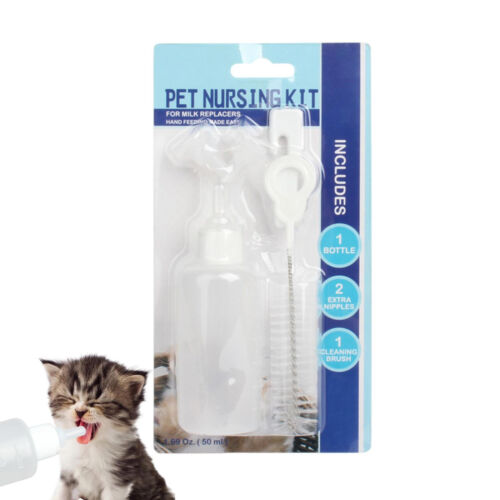 5pcs Pet Bottle Feeder Set Puppy Kitten Feeding Bottle Newborn Dog Cat Nursing