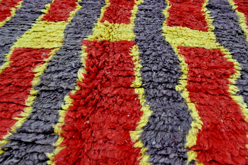 Handmade Moroccan Wool Rug 246x157 cm Berber Area Carpet Tribal Geometric Design - Picture 7 of 12