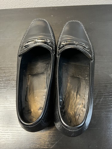 JOHNSTON & MURPHY 15-2667 Men 9 Black Leather Horsebit Loafers MADE IN ITALY - Picture 11 of 11