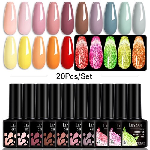 20/24PCS Smalto Gel Termico Set 3 Strati Temperatura Smalto Cambia Colore - Foto 61 di 90