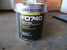 Lot of 2--RUST-OLEUM 201129 FD740 Fast Dry Alkyd Dunes Tan, 1 Gal