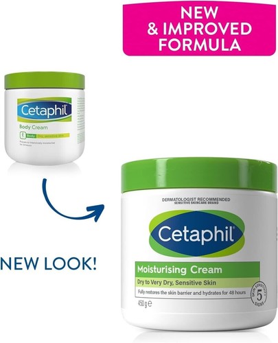 Cetaphil Body Moisturiser, 450g Moisturising Cream For Dry Very Sensitive Skin - Picture 2 of 7