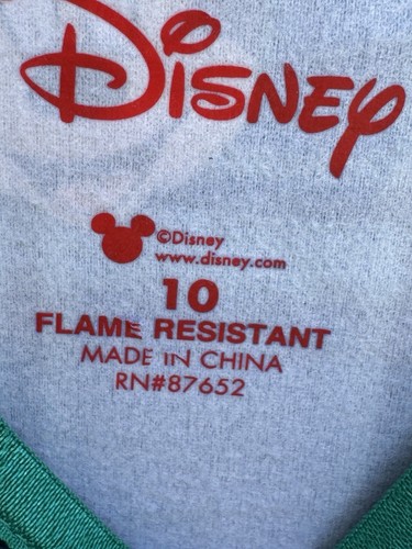 NWT Disney Minnie and Mickey Merry Christmas Blue Plaid Flannel Nightgown SZ 10 - Picture 3 of 3