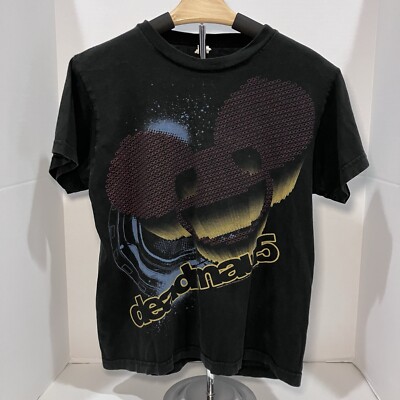 Y2K Deadmua5 Techno DJ Graphic T Shirt Small Black Rare Tour Club Concert