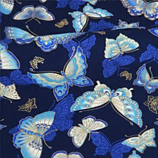Butterfly Print Cotton Fabric Japanese Cloth DIY Sewing Craft Material By Meter